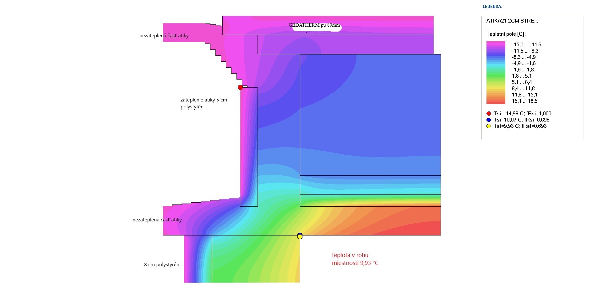 ATIKA 5cm - strecha GEDATHERM PUR 80mm PIR